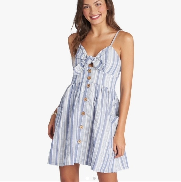 Roxy Under the Cali Sun Stripe Sundress S - Picture 8 of 8